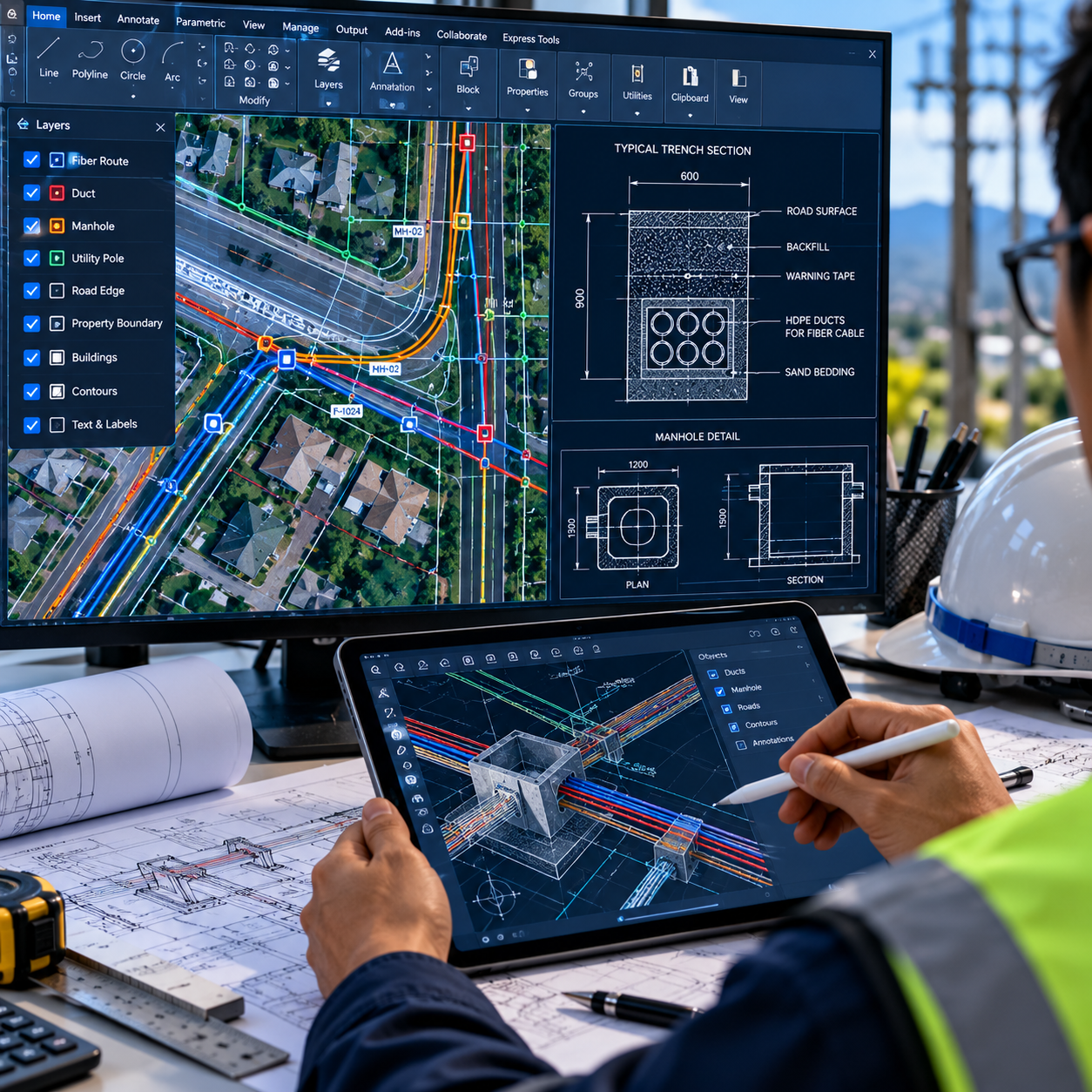 Telecom Engineering CAD Workstation