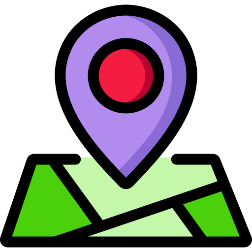 Map + location marker.